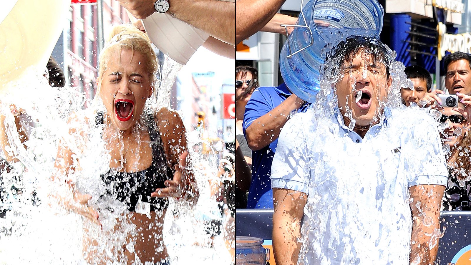 Rita Ora, Mario Lopez take the ice bucket challenge