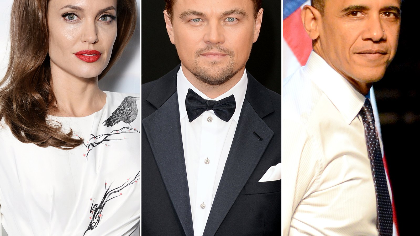 Angelina Jolie, Leonardo DiCaprio and President Barack Obama