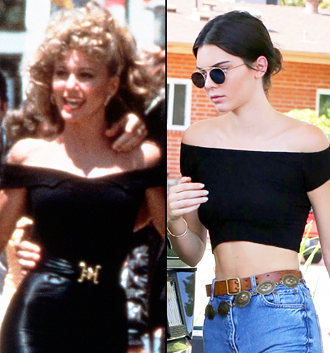 Olivia Newton-John as Sandy in Grease and Kendall Jenner