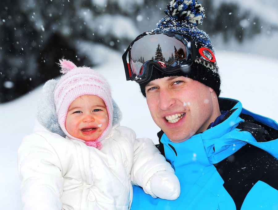 Prince William, Duke of Cambridge poses with his daughter Princess Charlotte